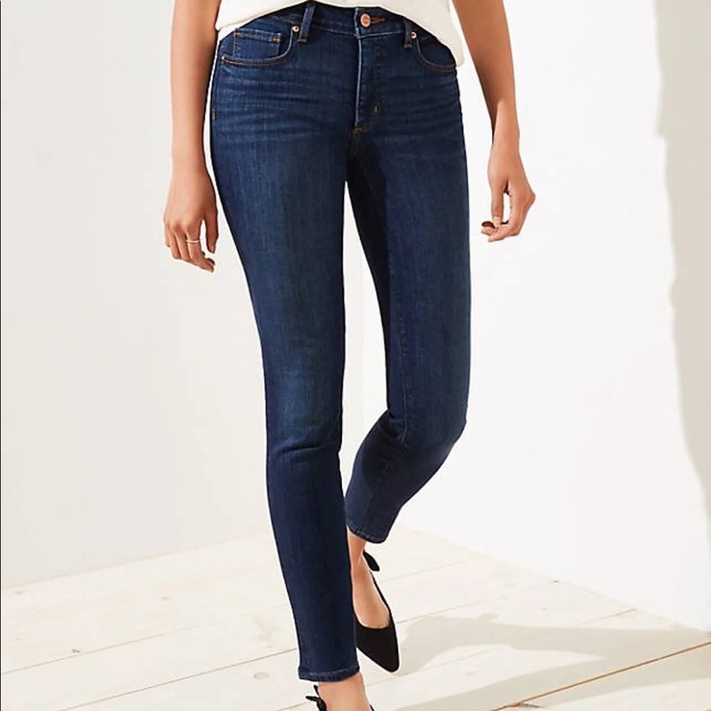 Loft Dark Wash Skinny Jeans